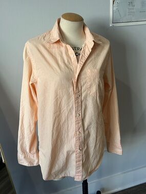 J. Crew Peach Collared Button-Up‎ Shirt
